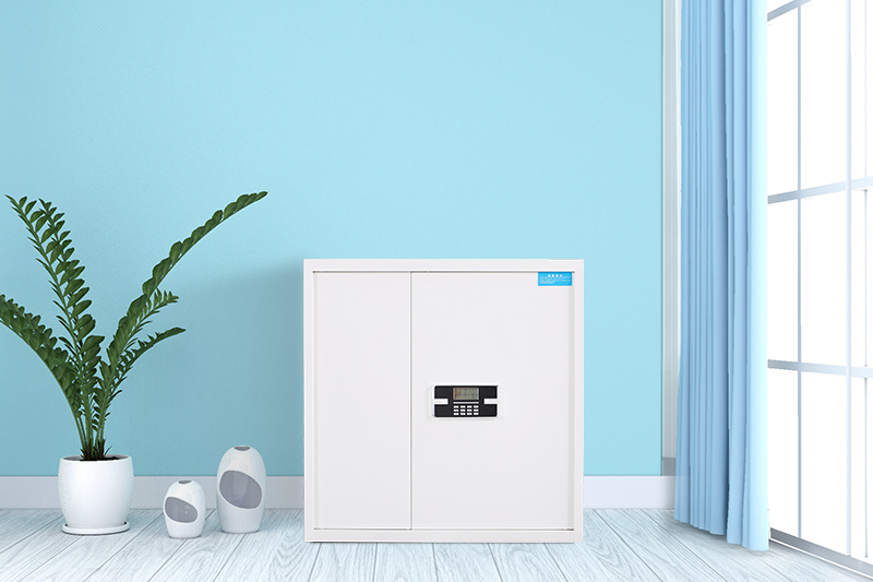 單節(jié)密碼鎖保密柜瓷白色