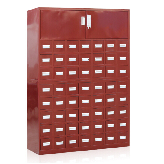 56抽168味中藥柜 仿古紅